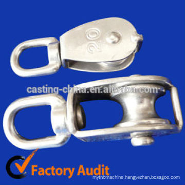 casting steel Messenger wire pulley for boat accessories